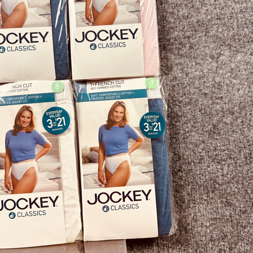 Jockey Classics French Cut 100% Combed Cotton Panties Size 8 Lot of 9 NIP - Picture 5 of 8